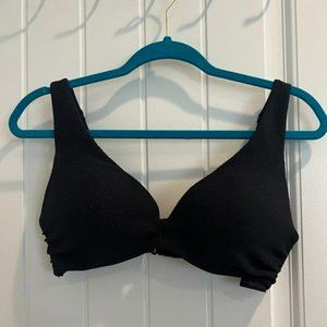 Black V-Neck Bikini Top